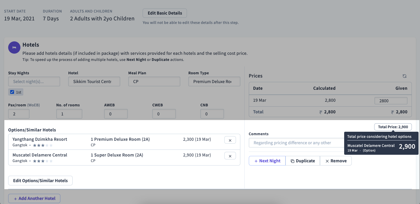Image showing hotel options preview and prices